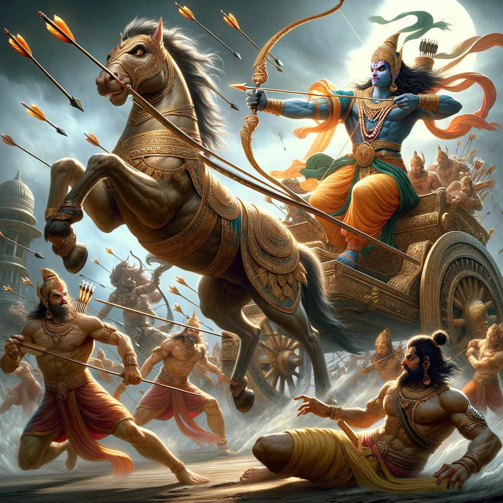 Ravana’s Son, Indrajit, Subdues Hanuman
